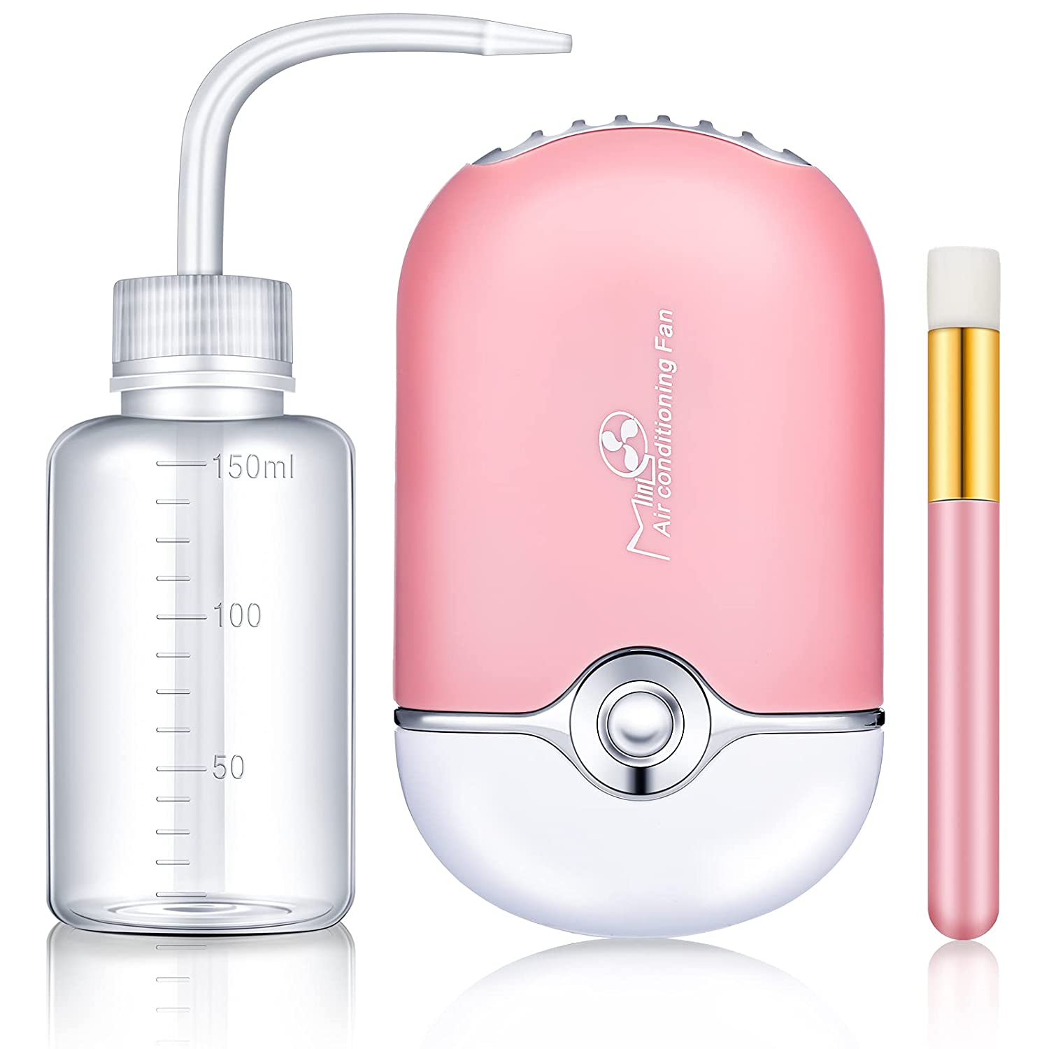Eyelash Extension Fan - 3 in 1 USB 空調ラッシュファンドライヤーラッシュシャンプーブラシノーズブラシまつげ洗浄ボトルまつげエクステンション用品