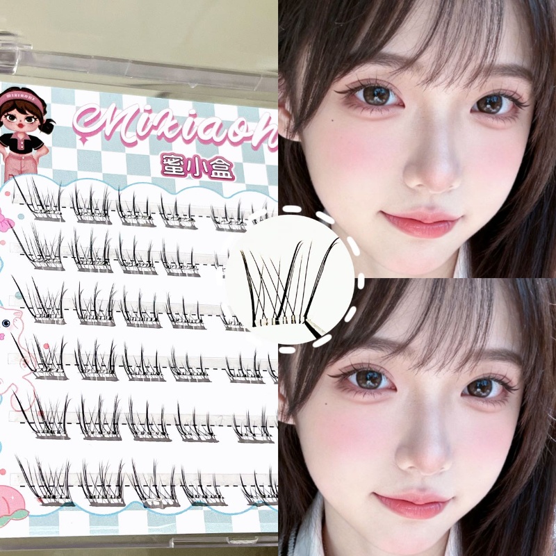 Lash Adhesive Glue - ミクシャオヘ グルーフリー ストレートまつげ ナチュラルで柔らかく 再利用可能 初心者向け