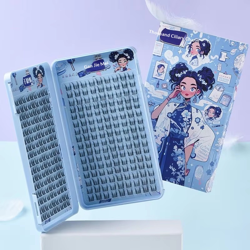 Eyelash Extension For Big Eyes - 大容量マンガラッシュまつげブックナチュラル厚いロング再利用可能なつけまつげ個別クラスター美容ビッグアイツール