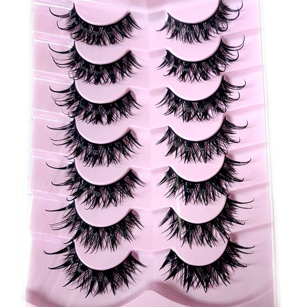 Eyelash Extension Wet Look - ウィスピー・ウェットルック・マンガ風まつげ ふわふわ妖精のような先端が尖ったつけまつげ ドラマティックDカールまつげエクステツール 女性用メイクアップ