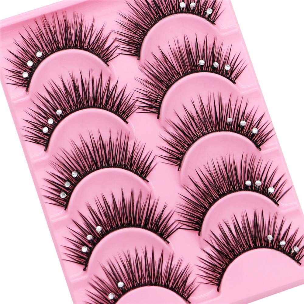 Eyelash Extension For Big Eyes - 長持ちする太いクロスラッシュ、光沢のあるラインストーン付きつけまつげ、ビッグアイまつげ、スパンコール付きつけまつげ、まつげエクステンション