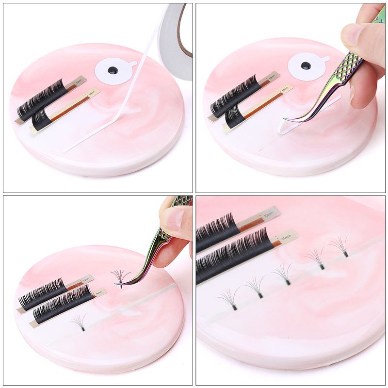 40メートル/セット簡単ファンテープ3Dボリュームまつげエク - Eyelash Extension Fan のレビューと価格