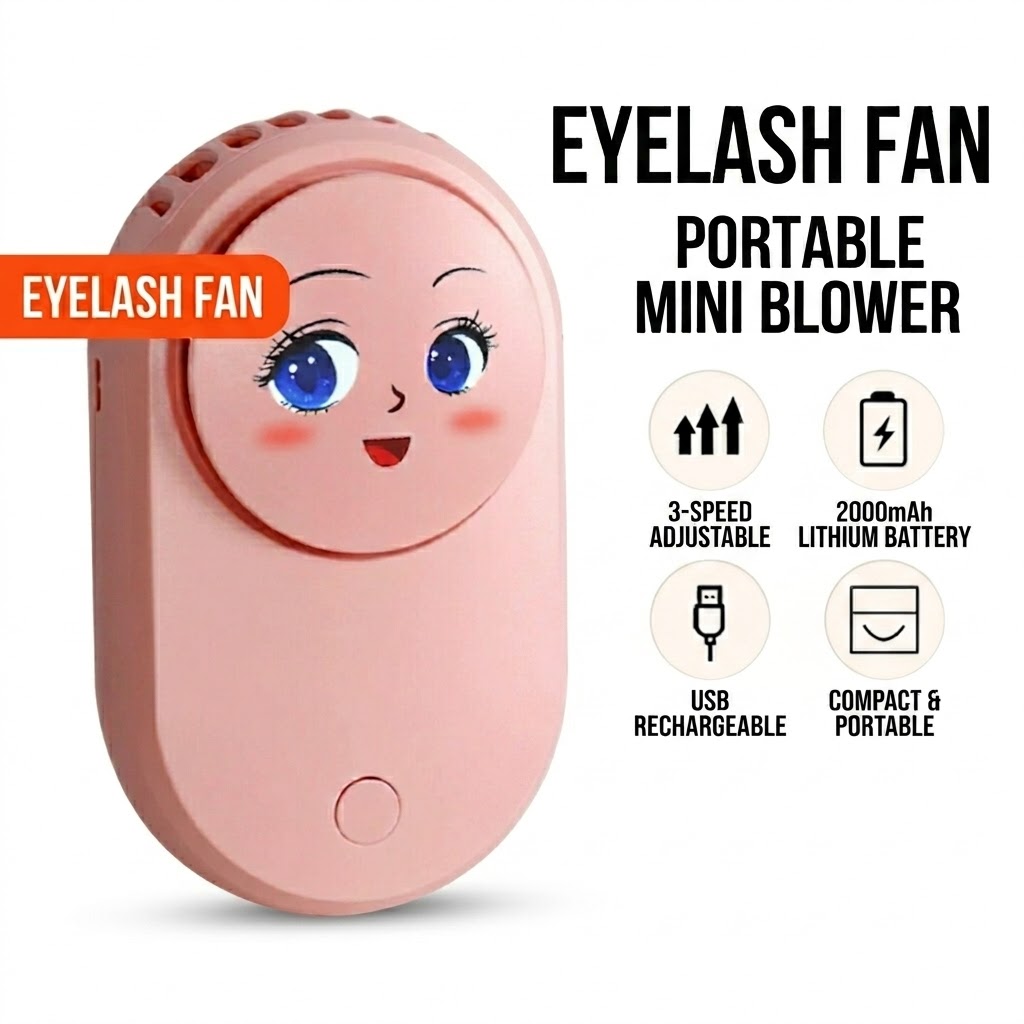 USBポータブルミニまつげファン乾燥機 ハンドヘルドまつげブ - Eyelash Extension Fan のレビューと価格