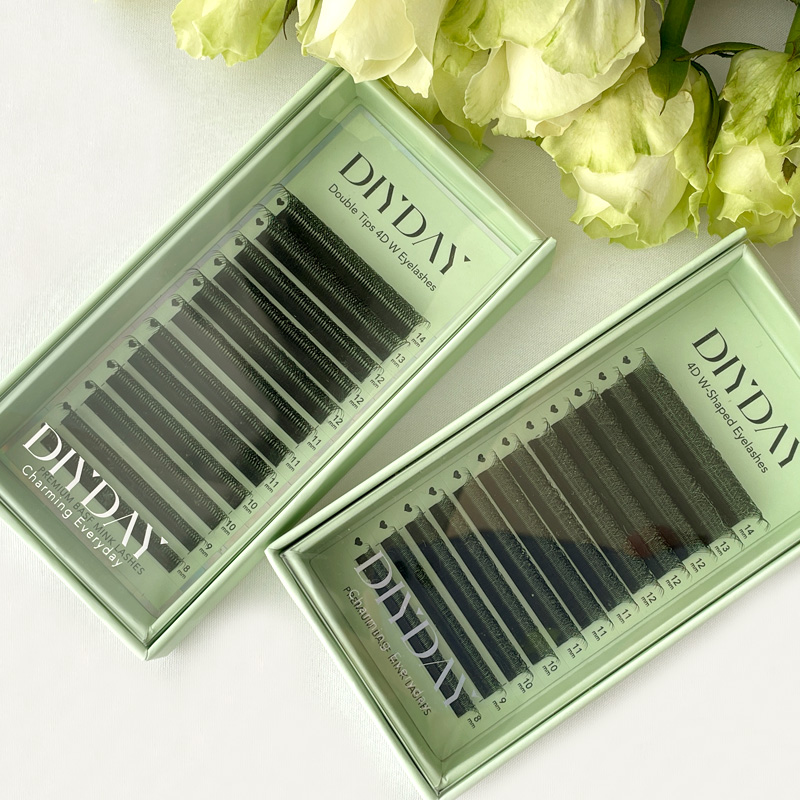 DIYDAY W 形状まつげエクステンション既成 3d 4d - Eyelash Extension Anime のレビューと価格