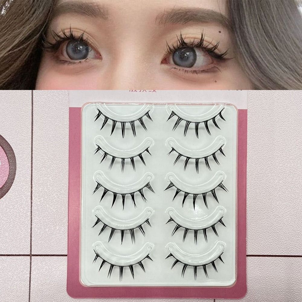 フェイクミンクつけまつげ 5 ペアパックドラマチックな厚いマ - Eyelash Extension Anime のレビューと価格