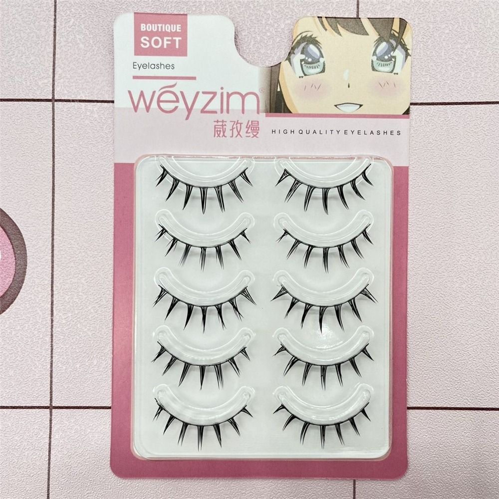 フェイクミンクつけまつげ 5 ペアパックドラマチックな厚いマ - Eyelash Extension Anime のレビューと価格