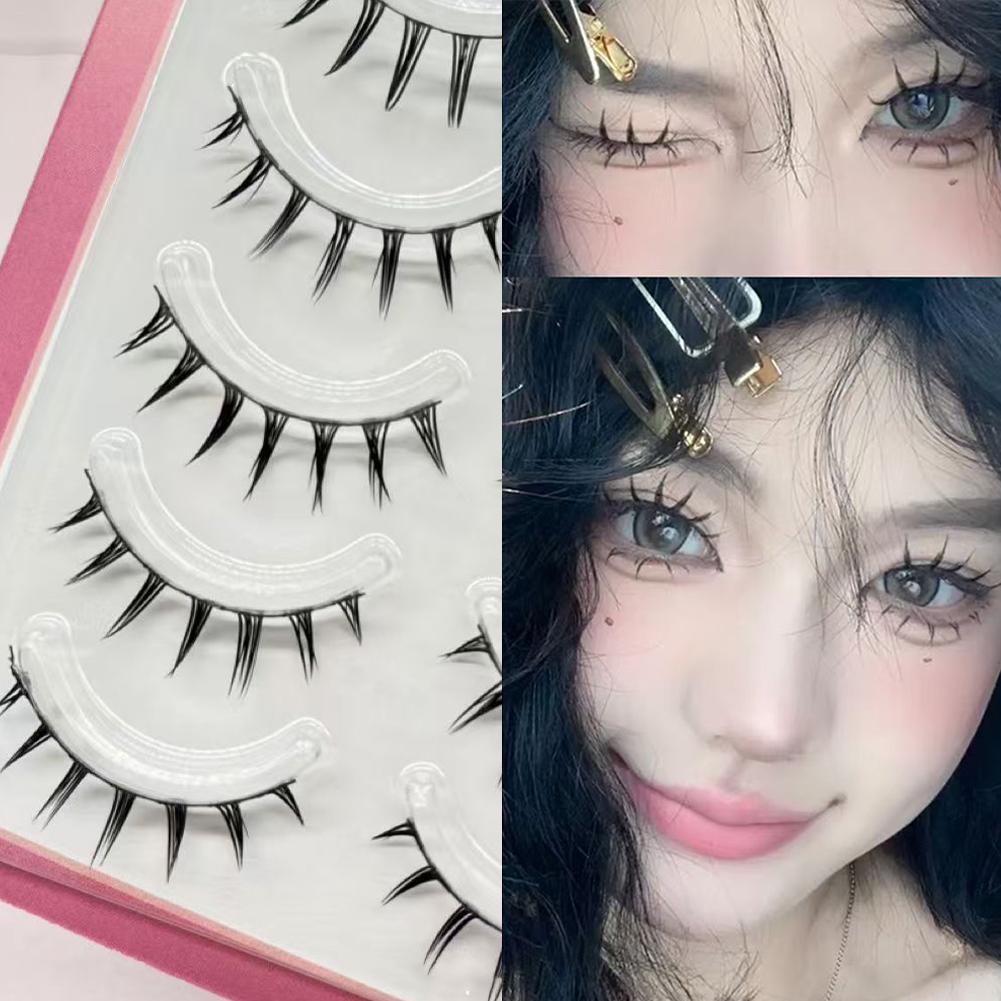 5 ペア/箱コスプレエアつけまつげ小悪魔マンガアニメエクステ - Eyelash Extension Wet Look のレビューと価格