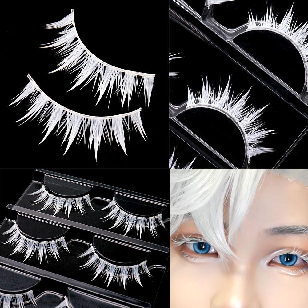 白いつけまつげコスプレアニメキャラクターメイクアップ模造ワン - Eyelash Extension Anime のレビューと価格