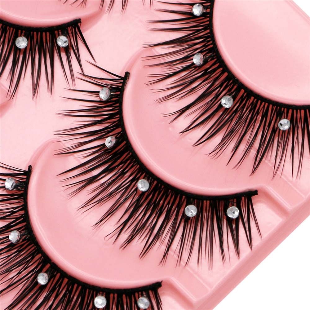 長持ちする太いクロスラッシュ、光沢のあるラインストーン付きつ - Eyelash Extension For Big Eyes のレビューと価格