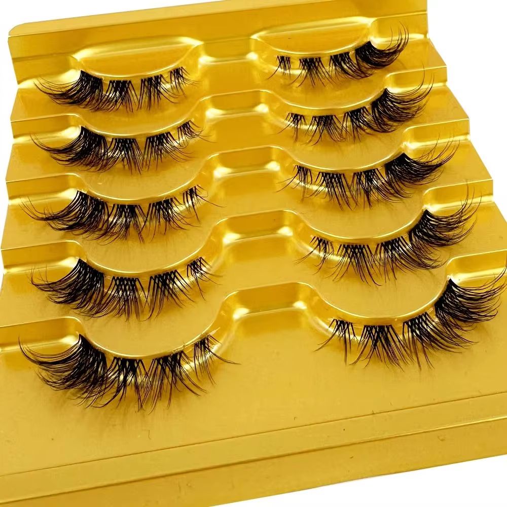 5ペア ミンクつけまつげ インビジブルバンド まつげエクステ - Eyelash Extension For Big Eyes のレビューと価格