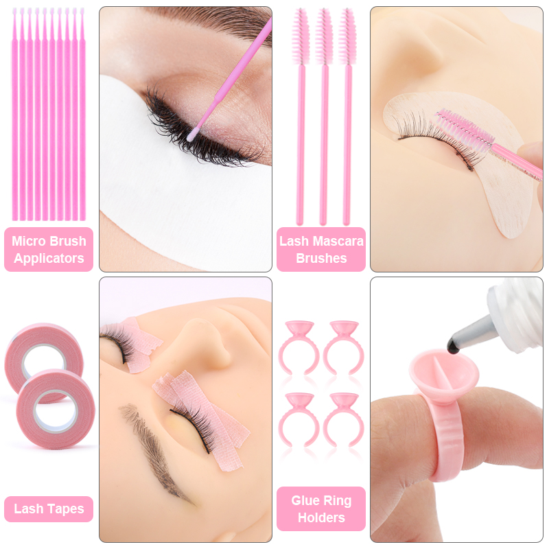 プロのまつげエクステブラシのセット,268個,マイクロブラシ - Eyelash Extension Fan のレビューと価格