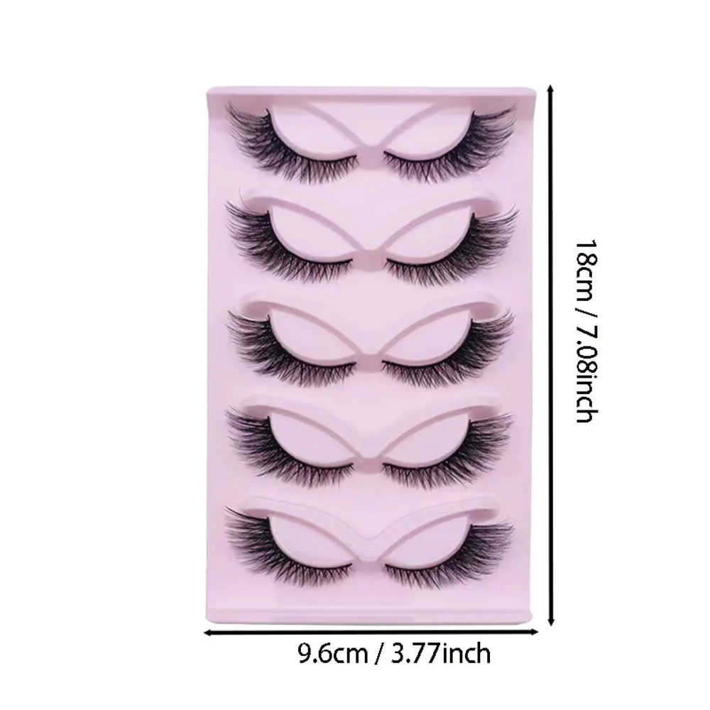 5 ペアのキャットアイまつげうっすらとしたつけまつげふわふわ - Eyelash Extension Cat Eye のレビューと価格