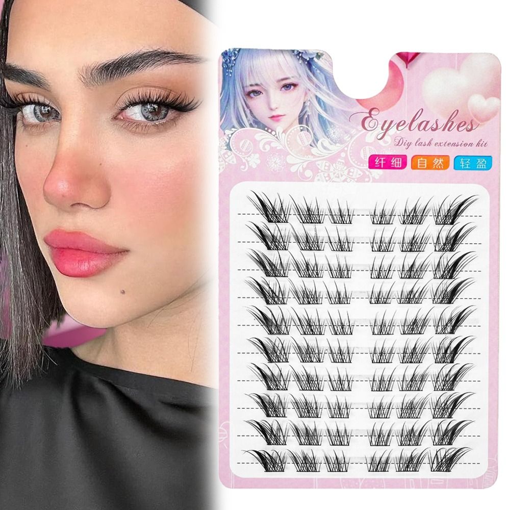 3Dキャットアイクラスターまつげ ナチュラルマンガフォックス - Eyelash Extension Cat Eye のレビューと価格