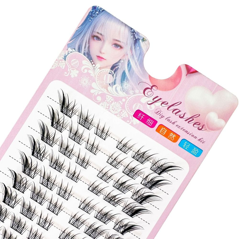 3Dキャットアイクラスターまつげ ナチュラルマンガフォックス - Eyelash Extension Cat Eye のレビューと価格