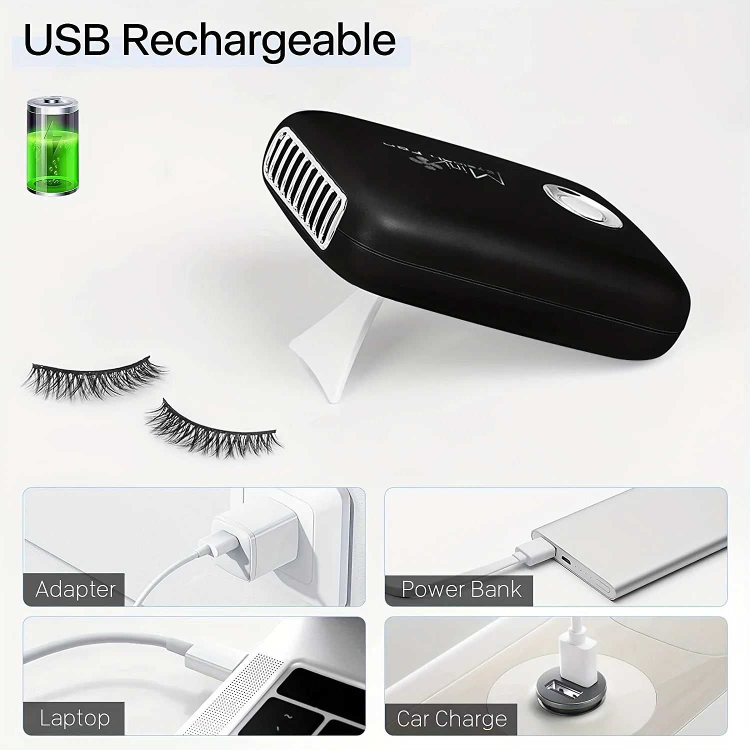 ミニラッシュファンポータブルまつげエクステンションファン乾燥 - Eyelash Extension Fan のレビューと価格